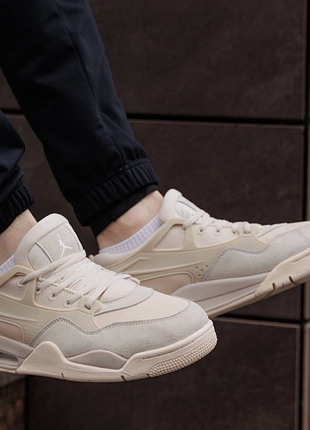 Мужские кроссовки nike air jordan 4 rm x nigel sylvester бежевые модные кроссы осень весна найк аир джордан