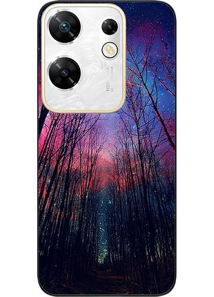 Чехол силиконовый epik для infinix zero 30 4g с картинкой лес космическое небо