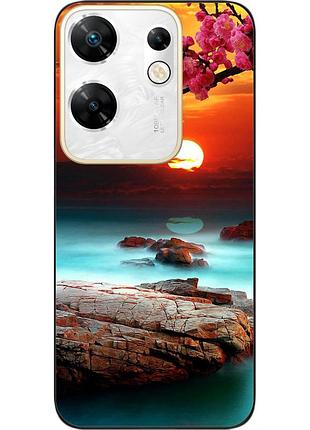 Силіконовий чохол бампер epik для infinix zero 30 4g з картинкою гарний захід сонця