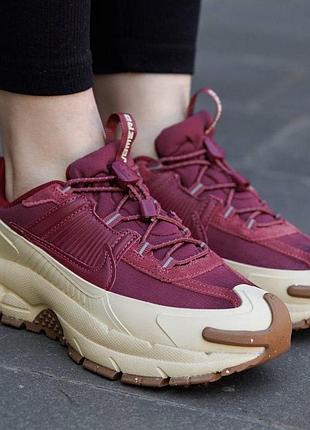 Жіночі кросівки nike zoom vomero roam червоні брендові кроси зі шкіри на літо весну найк зум вомеро роам