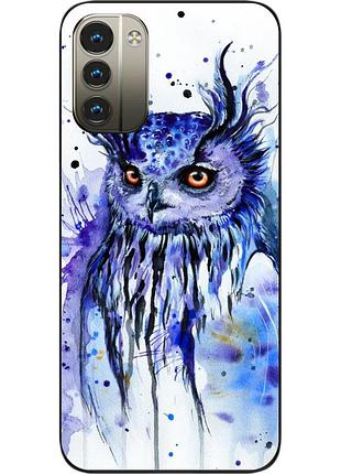 Силиконовый чехол epik для nokia g11 с картинкой сова акварель