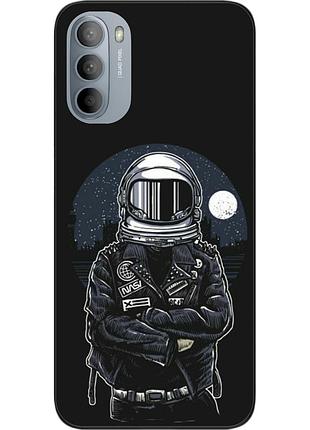 Силиконовый чехол бампер epik для motorola moto g31 с картинкой космонавт и луна