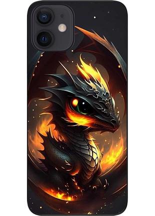 Силіконовий чохол бампер epik для iphone 12 mini з картинкою дракончик