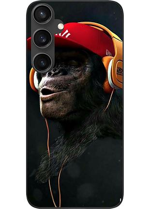 Силиконовый чехол epik для samsung galaxy s23 fe с картинкой шимпанзе