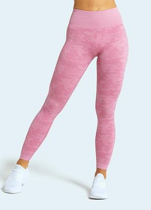 Розовые бесшовные леггинсы с камуфляжным принтом gymshark adapt camo seamless leggings и высокой эластичной талией