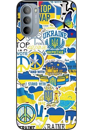 Силіконовий чохол epik для motorola moto g31 з картинкою стикери україна