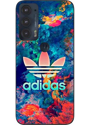 Силиконовый чехол epik для motorola edge 20 с картинкой адидас