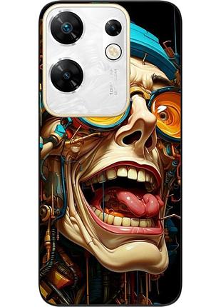 Силиконовый чехол бампер epik для infinix zero 30 4g с картинкой голова робота