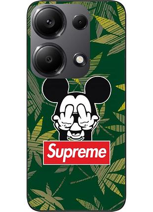 Силиконовый чехол epik для xiaomi redmi note 13 pro 4g с картинкой микки supreme