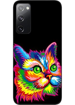 Силіконовий чохол epik для samsung galaxy s20 fe з картинкою яскравий кіт