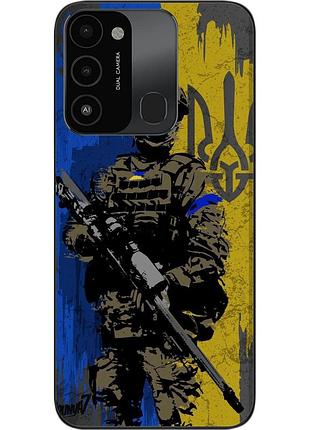 Силиконовый чехол для tecno spark 8c с картинкой зсу