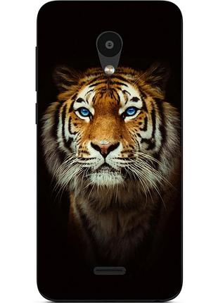 Чохол силіконовий для meizu c9 з картинкою тигр на чорному тлі