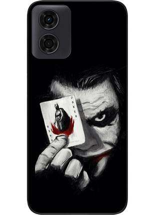 Силиконовый чехол epik для motorola g04 с картинкой джокер с картой