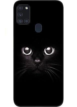 Чехол силиконовый для samsung a21s galaxy a217f с картинкой мордочка