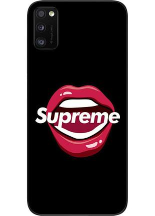 Силіконовий чохол для samsung a41 galaxy a415f з картинкою губи supreme