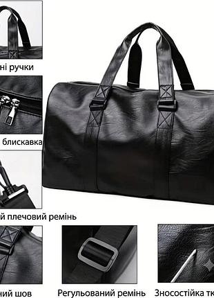 Сумка дорожная черная 4