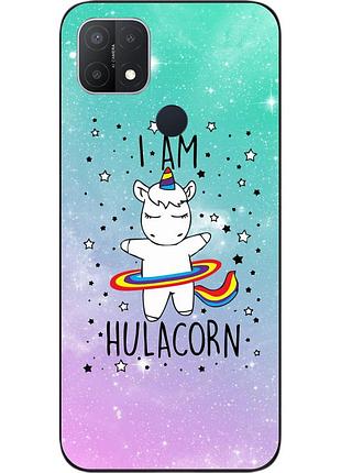 Силиконовый чехол для oppo a15s с картинкой единорог