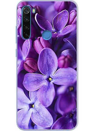 Чехол силиконовый для xiaomi redmi note 8 с картинкой сирень