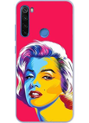 Бампер силіконовий чохол для xiaomi redmi note 8 з картинкою монро