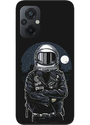 Силиконовый чехол бампер для xiaomi poco m5 с картинкой космонавт и луна