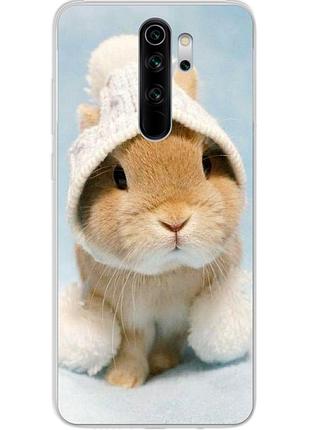 Силіконовий чохол бампер для xiaomi redmi note 8 pro з картинкою зайчик