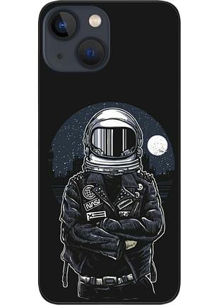 Силиконовый чехол бампер epik для iphone 13 с картинкой космонавт и луна