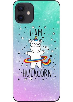 Силиконовый чехол для iphone 12 с картинкой единорог