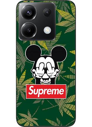 Силиконовый чехол epik для xiaomi redmi note 13 pro 5g с картинкой микки supreme
