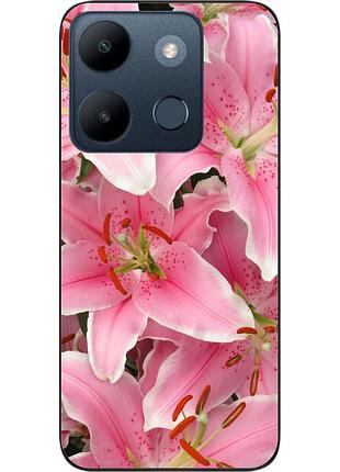 Силиконовый чехол epik для infinix smart 7 с картинкой лилии