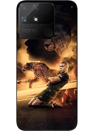 Силиконовый чехол бампер epik для realme narzo 50a с картинкой мбаппе