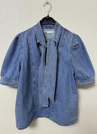 Zara джинсовая рубашка 3