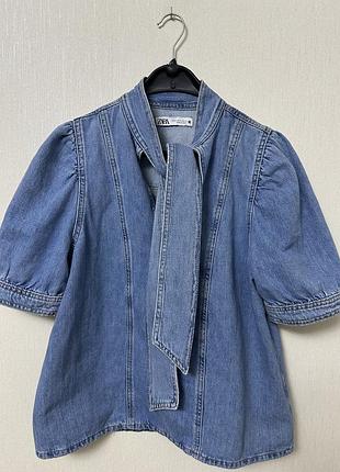 Zara джинсовая рубашка 4