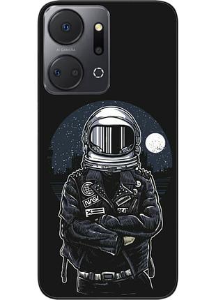 Силиконовый чехол бампер epik для honor x7a с картинкой космонавт и луна