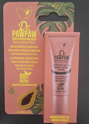 Оттеночный бальзам для губ tinted peach от dr. paw paw