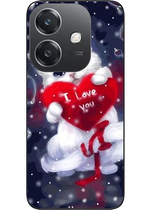 Силіконовий чохол epik для oppo a40m 4g з картинкою котик із серцем