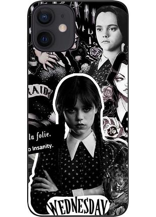 Силиконовый чехол epik для iphone 12 mini с картинкой wednesdey