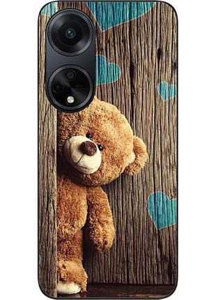 Бампер силиконовый чехол epik для oppo a98 с картинкой мишка