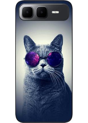Силиконовый чехол epik для infinix smart 10 plus (x6725b) с рисунком серый кот