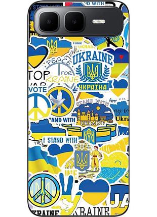 Силиконовый чехол epik для infinix smart 10 plus (x6725b) с принтом стикеры украина