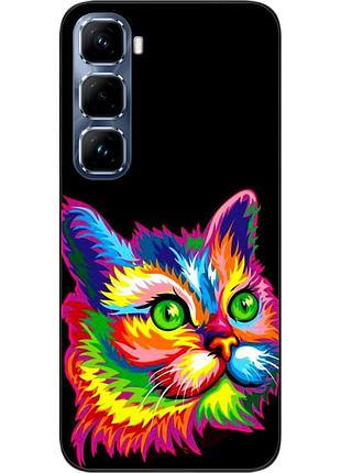 Силиконовый чехол epik для infinix hot 50 pro plus (x6880) с принтом яркий кот
