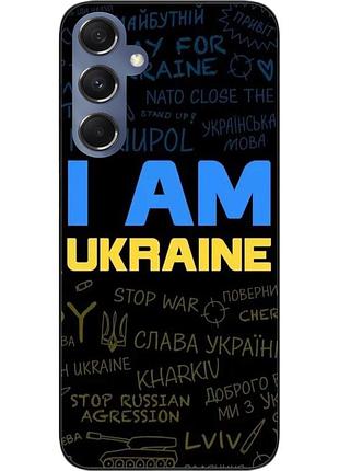 Силиконовый чехол epik для samsung galaxy m34 5g с картинкой украина надписи