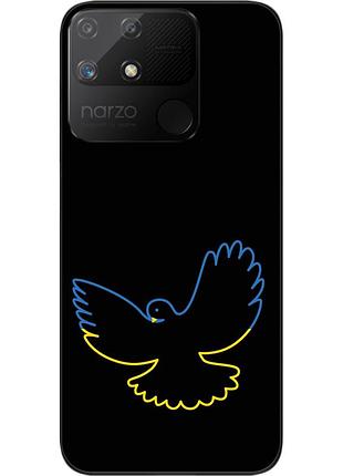 Оригинальный чехол epik для realme narzo 50a с картинкой украинский голубь