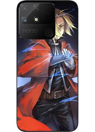 Силиконовый чехол epik для realme narzo 50a с картинкой элрик эдвард