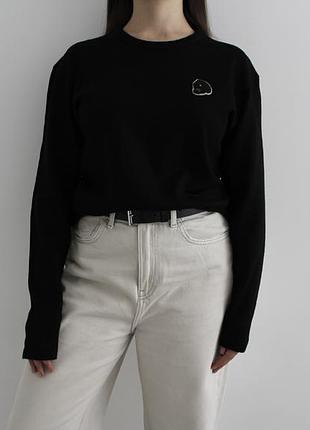 Чудовий жіночий світшот the kooples чорного кольору 100% вовна