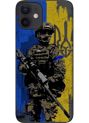 Силиконовый чехол epik для iphone 12 mini с картинкой зсу