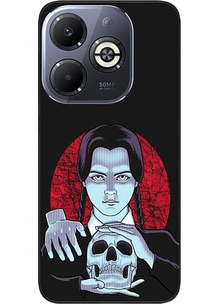 Силиконовый чехол epik для infinix smart 8 plus (x6526) с картинкой венсдей с черепом