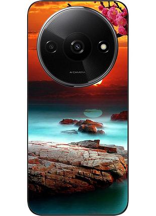 Силиконовый чехол бампер epik для xiaomi redmi a3 с картинкой красивый закат