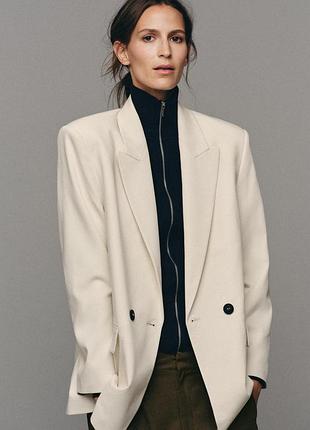 Блейзер жіночий бежевий zara new
