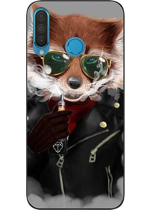 Силіконовий чохол для huawei p30 lite з картинкою крутий єнот