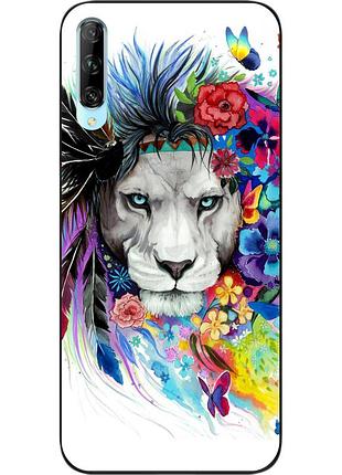 Силіконовий чохол для huawei p smart pro з картинкою лев